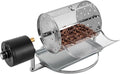 Coffee Roaster Machine for Home Use, Stainless Steel 14W Electric Coffee Roaster Machine with Tray, Speed Adjust, Auto-matic Nuts Coffee Bean Roaster Drum for Homes, Cafes, Hotels Silver