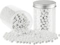 Tessco Pie Weights for Blind Baking, 3.2 lb Ceramic Pie Weights Beads to The Rim Crust Reusable Ceramic Stoneware with Plastic Container(White)