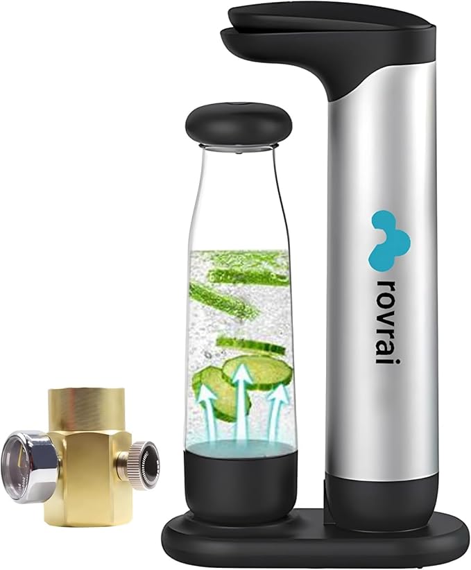 Soda Water Maker,Sparkling Water Machine with Superior Carbonation Technology,Comes with Co2 Refill Adapter,Compatible with Sodastream/Ninja/Soda Sense/Simpli TR21-4 thread (Screw-In) Co2 Cylinders
