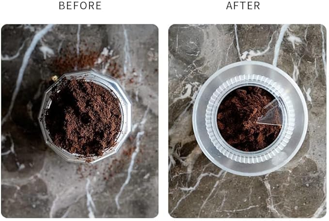 watchget Moka Pot Dosing Funnel, 54mm Stovetop Espresso Coffee Maker Distribution Tool Italian Coffee Maker Dosing Ring For Moka Express 3 Cups, Transparent