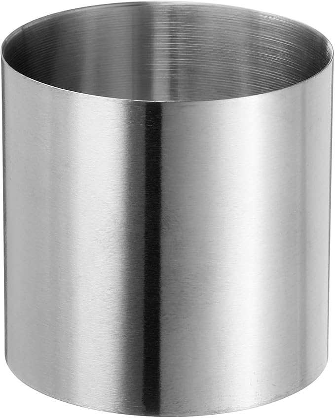 HARFINGTON Round Cake Ring 2 x 2 Inch Seamless Stainless Steel Pastry Mousse Dessert Ring Mirror Coating for Baking Cooking Making Tool