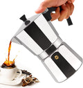 2 Cup Aluminum Moka Pot Classic Stovetop Espresso Coffee Maker 100ml 3.4oz Coffeemaker Percolator Mocha Pot Greca Coffee Maker Cafe Makers for Italian and Cuban Café Brewing Silver