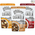 Wildway Keto Granola | Variety Pack | Grain-Free, Certified Gluten-Free Cereal | Vegan, Low Carb | No Sugar Added | Paleo-Friendly | Non-GMO Fruit & Nut Clusters | Nutrient-Rich Snack | 8 oz, 3 Pack