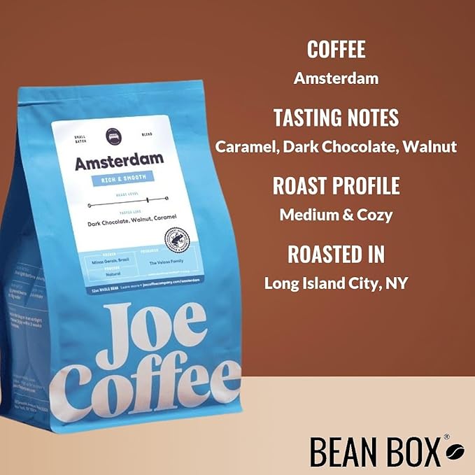 Amsterdam - Roasted by Joe Coffee Company - Whole Bean Coffee - 5 Pound Bag