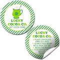 Lucky Cocoa Co. Festive Mug Themed St. Patrick's Day Hot Cocoa Bomb Packaging Sticker Labels, Total of 40 2" Circle Stickers (20 Sets of 2) by AmandaCreation