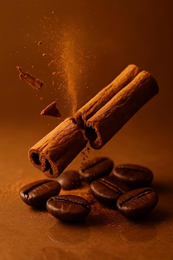 Cinnamon Flavored Whole Bean Coffee – 100% Arabica, Single Origin, Medium Roast, Naturally Sweetened, Warm and Spicy Flavor – by Coffea Flavor