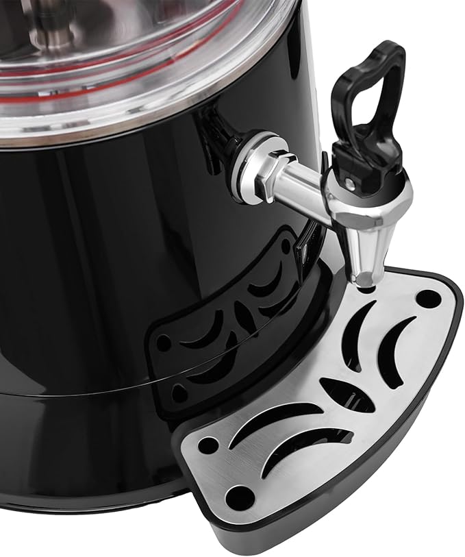 Hot Chocolate Maker Machine, 400W 10L/2.7Gal Electric Stainless Steel Hot Chocolate Dispenser Melting Machine, Commercial Beverage Warmer Coffee Maker for Kitchen Party, Black