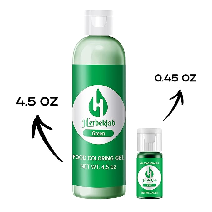 Green Food Coloring Gel 4.5 oz Professional Grade Green Food Dye Concentrated Gel Food Coloring for Icing Baking Cake Decorating Cookie