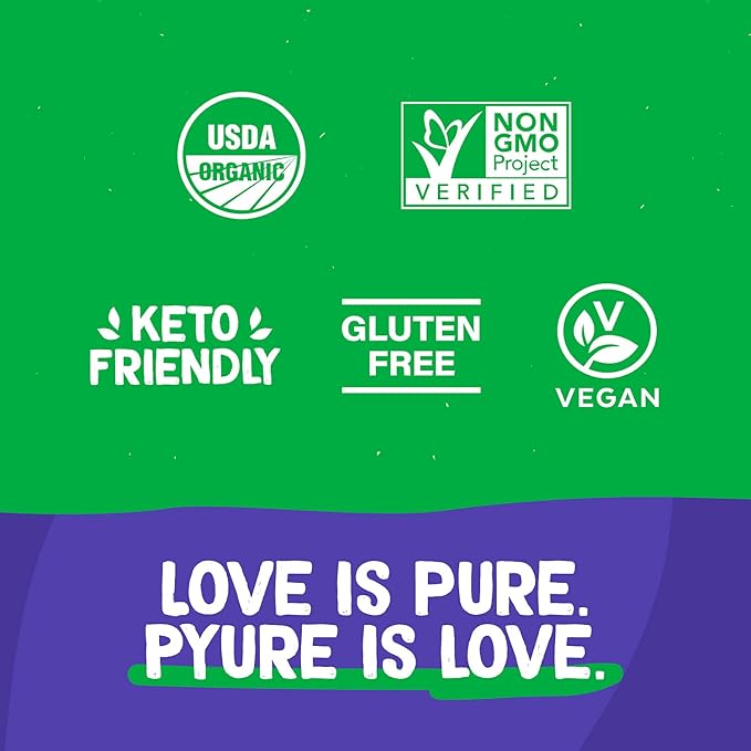 Pyure Organic Maple Flavored Syrup, Zero Sugar, 2 Net Carb, Gluten-Free, Plant-Based Maple Syrup for Vegan Keto Friendly Food, 14 Oz (Pack of 2)