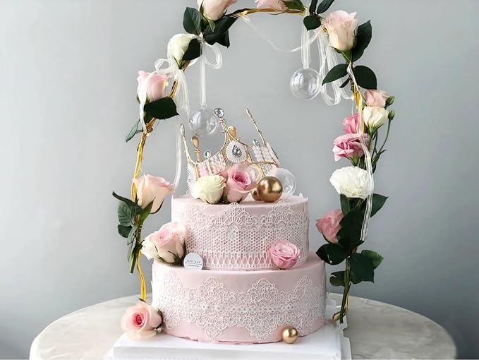 Embossing Lace Fondant Molds, Multi Circle Flowers Lace Mat Wedding Cake Decoration Tool, Silicone Lace Mat Mold for Cakes