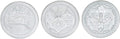 Nordic Ware 01236 Yuletide Cast Cookie Stamps, 3-inch rounds, Silver