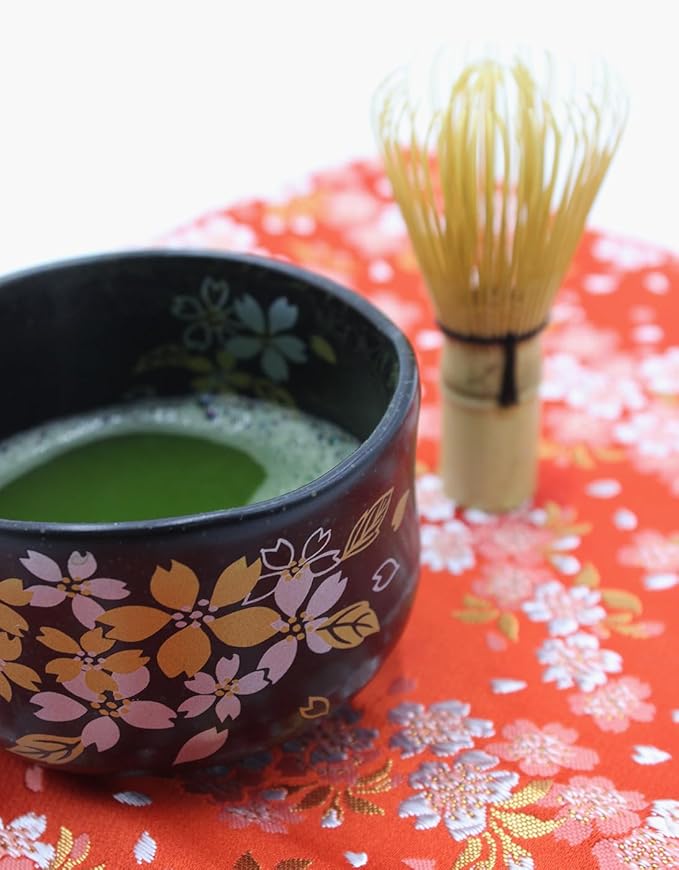 Japanese Traditional Handcrafted Matcha Chawan Tea Bowl Cup Set of 5 Ceremony Tableware Pottery (Hannnari Wan Zoroi Tenmoku)
