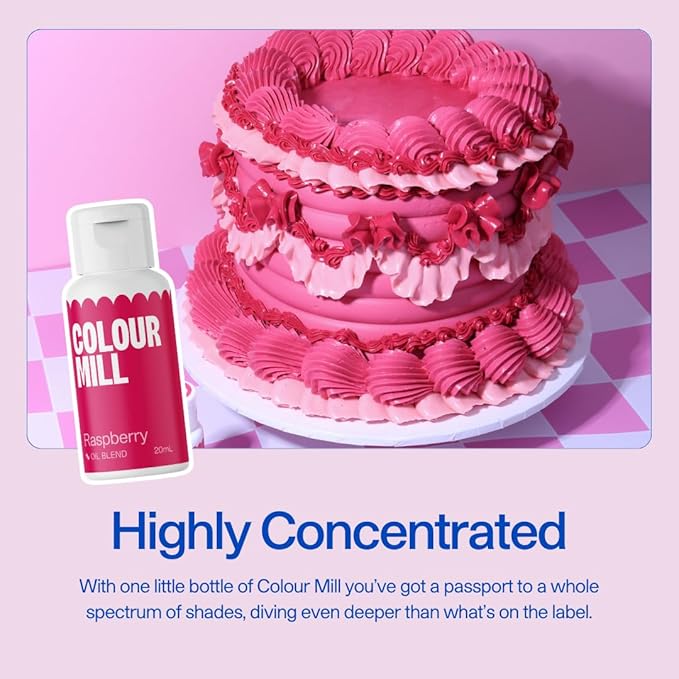Colour Mill Oil-Based Primary Food Coloring, 20 Milliliters Each of 6 Colors: Black, Royal, Red, Green, Yellow and Orange