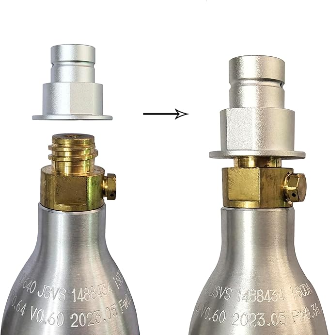 Soda Water CO2 Cylinder Quick Connect Adapter Replacement for Terra DUO ART Sparkling Water Machine, TR21-4 Bottle Refill Accessories