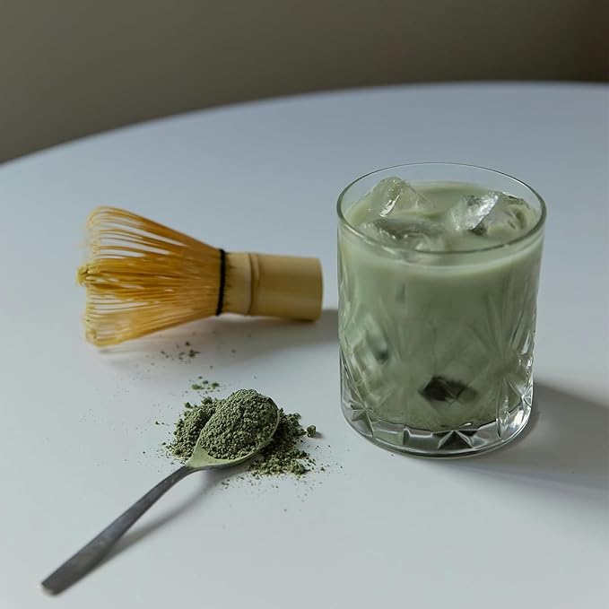 Matcha Tea Set, Matcha Accessories, Matcha Whisk Set Included Matcha Bowl, Bamboo Matcha Whisk, Scoop, Matcha Whisk Holder, Spoon Stand, Japanese Matcha Set for Beginners, Black
