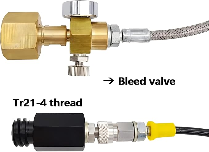 Upgraded Soda Machine Co2 Adapter Stainless Steel Hose with Larger Pressure Gauge, CGA320 Co2 Tank Direct Hose Adapter to Jet/One Touch/Fizzi/Aqua Fizz Soda Water Machine (60 inch)