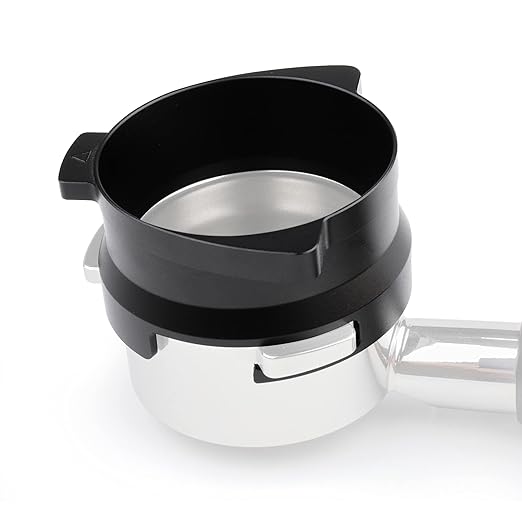 FIRJOY 54mm Espresso Dosing Funnel for Breville Barista Portafilters (Aluminum Alloy-Black)