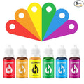 Food Coloring Liquid Food Dye Water Based Food Color 6 Colors x 10 ml Liquid Food Coloring Set for Baking Icing Cake Decorating Easter Egg - 2.1 Fl Oz