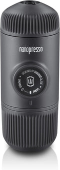 WACACO Nanopresso Portable Espresso Maker,Upgraded Version of Minipresso, 18 Bar Pressure Ground Coffee, Small Travel Coffee Maker, Manually Operated, Perfect for Trips and Camping Outdoor