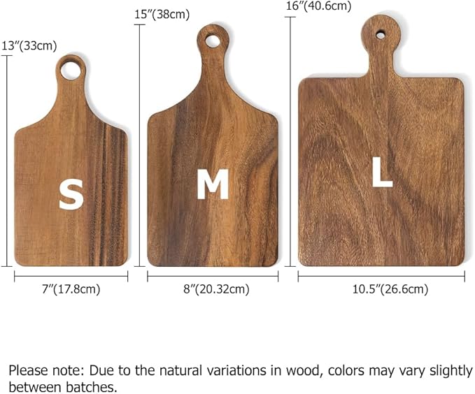 callie Personalized Cutting Board with Photo & Text & Date, Wooden Cutting Board Cheese Serving Tray with Handle, Housewarming Gifts (S, M, L)