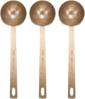 HARFINGTON 3pcs Coffee Scoop Spoon 2tbsp (6tsp, 30ml) 304 Stainless Steel Long Handle Teaspoon/Tablespoon Measuring Spoons Scoops for Tea Sugar Kitchen, Rose Gold