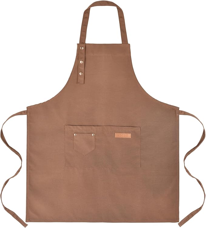 Tosewever Art Aprons for Women Painting Pottery Baking, Mens Buckle Straps Kitchen Apron with Pockets for Chef Cooking