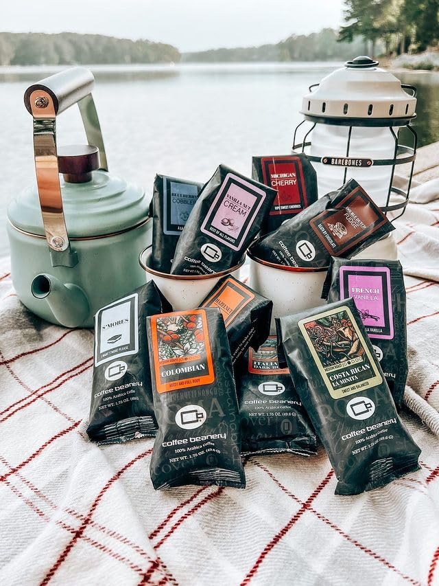 Coffee Beanery Butter Rum Cake Flavored Coffee, 1-1.75oz Try Me Size Coffee Sampler, Light-Medium Roast