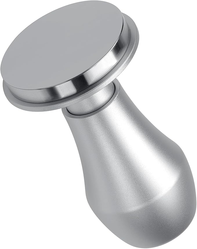 Normcore 49mm Coffee Tamper V4.1 with Click Sound Feedback, Spring Loaded Tamper With Stainless Steel Flat Base Compatible with La Pavoni Lever, Rok Espresso Makers, Silver