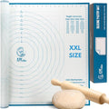 XXL Silicone Pastry Mat – Non-Slip, Easy-Clean Rolling Mat for Dough, Cookies, Pizza & Fondant – Extra Large 23.5” x 31.5” Baking Mat with Printed Measurements & Conversion Chart
