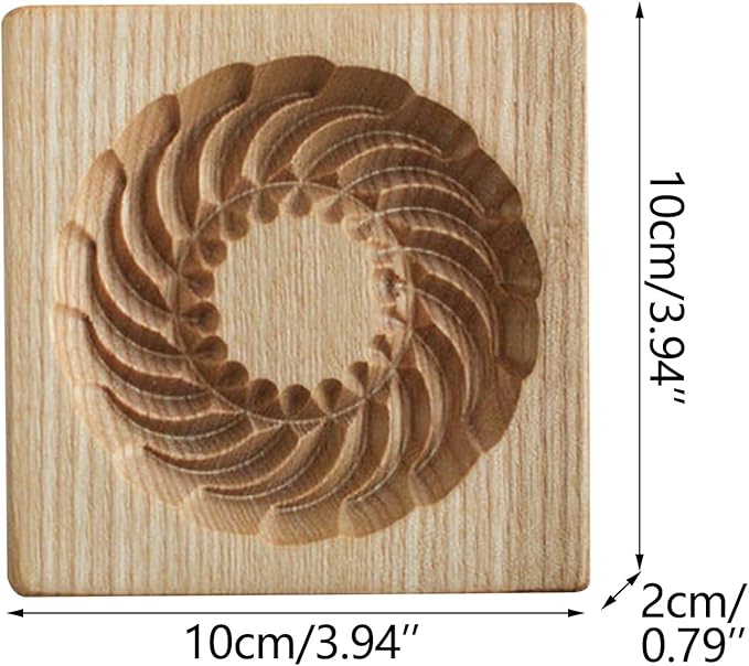 Wooden Cookie Biscuit Mold, 3D Baking Mold, Embossing Craft Decorating Baking Tool, Suitable for Halloween Thanksgiving Christmas Kitchen DIY (Shape A 10 * 10 * 2)