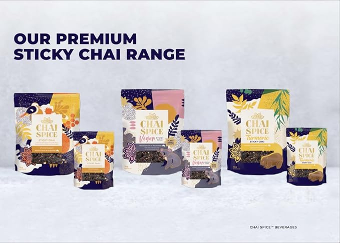 Chai Spice Vegan Sticky Chai - 250g 16 Serves 100% Natural Whole Spices Chai Tea | Sugar Free | Gluten Free | No Concentrates or Preservatives