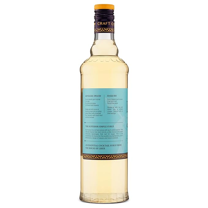 Liber & Co. Classic Gum Syrup (25.4 oz) - The Superior Simple Syrup with Pure Cane Sugar & Natural Gum Arabic - Essential for Authentic Old Fashioneds, Sazeracs & Classic Cocktails