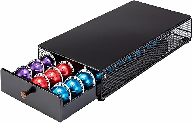 Rice rat Vertuo Capsule Holder Drawer for Nespresso with Handle (30 Pods)