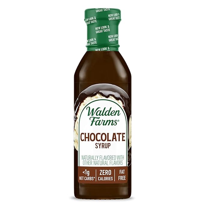Walden Farms Chocolate Syrup – Perfect for Coffee, Desserts, Ice Cream – Zero Calorie, Sugar-Free, Low Carb, Keto-Friendly, Gluten-Free, Vegan – 12 oz Bottle