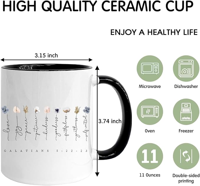 Christian Gifts for Women Friends, Religious Gifts for Women Friendship, 11 Oz Coffee Mug, Faith Religious Gift, Prayer Gifts With Bible Verses, Inspirational Gifts for Her Sister Bestie