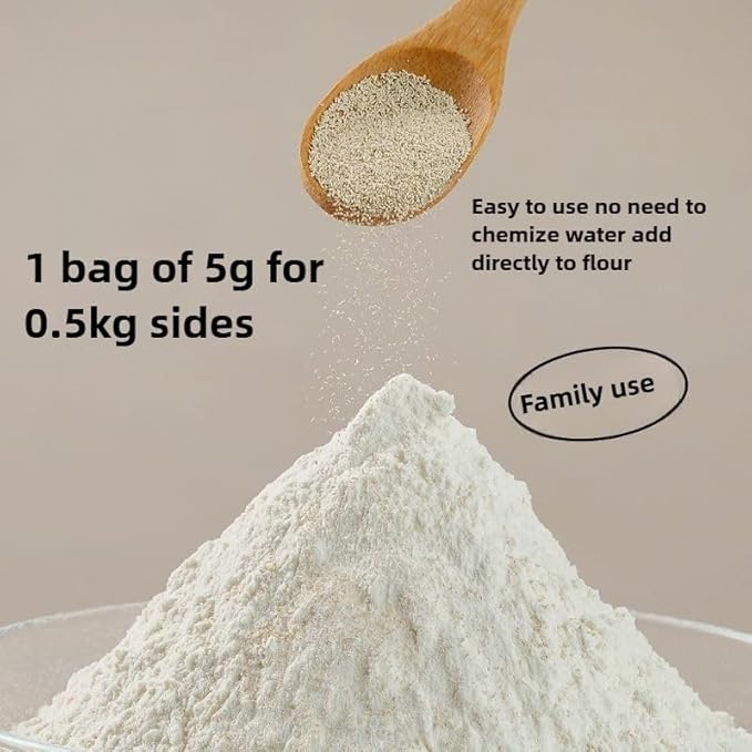Instant active dry yeast, yeast powder fermentation powder household small package dry yeast, Mantou, steamed stuffed buns, bread and flour, (5g * 5 bags) 0.88oz即发活性干酵母馒头包子面包发面宝