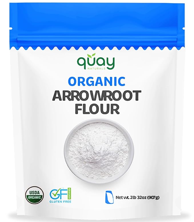 Quay Naturals Organic Arrowroot Flour, 2 lb, Gluten Free, Non-GMO, Vegan, Paleo-Friendly