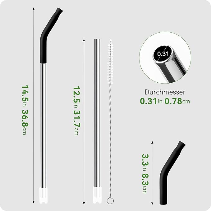 Snowfall Metal Replacement Straw for Stanley 40 OZ Cup, Long Reusable Stainless Steel Drinking Straws with Silicone Tip for Simple Modern 40 OZ Tumbler (Purplish Pink)