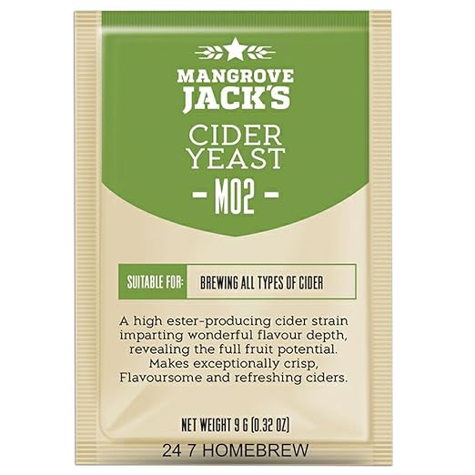 5X Mangrove Jack's Yeast Cider M02 Craft Series Yeast 9g Treats 23L