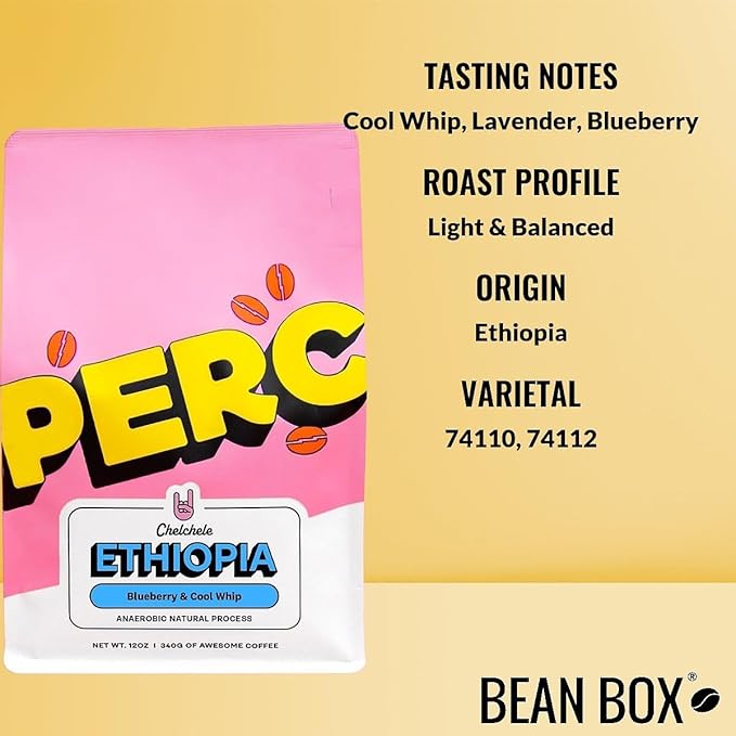 Ethiopia Chelchele - Roasted by Perc Coffee - Whole Bean Coffee - 2 Pound Bag