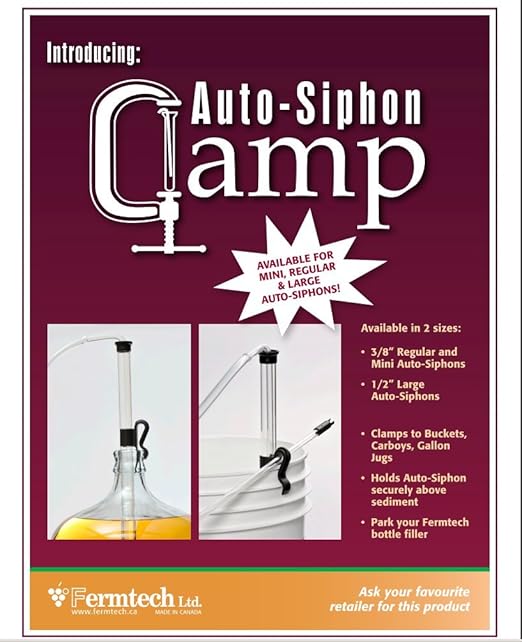 Auto Siphon Mini with 6 Ft of Food Safe Tubing & Clamp - Easy Home Brewing, Winemaking Kit, Complete System for Beer, Wine, Liquid Transfer & Fermentation Tools - Perfect for Small Batches