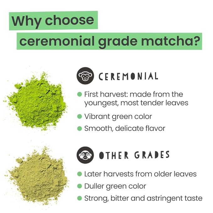 Matcha Green Tea Powder - 1.75 Ounces (50g) of Ceremonial Grade Japanese Matcha for Baking, Lattes and Smoothies - Regular