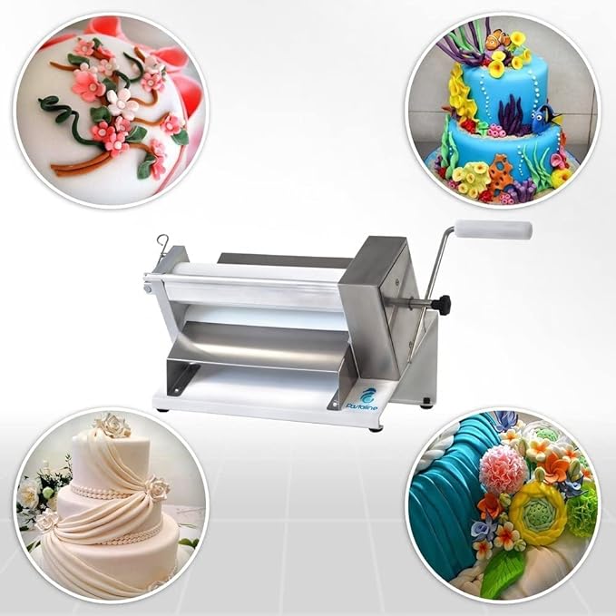 Manual Dough Sheeter Machine - Sfogliafacile NSF Manual Pasta Maker Machine for Icing, Marzipan and Puff Pastry | Easy Install Dough Sheeter Machine for Home or Small Commercial Kitchens