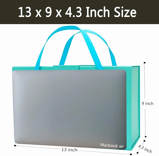Joyscoop Large Gift Box 13 x 9 x 4.3 inch with Magnetic Lids, Luxury Gift Box for Mother's Day, Birthday, Weddings, Baby Showers, and More