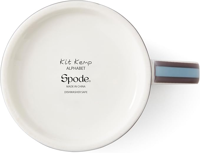 Spode Kit Kemp 12oz Mug in Fine China, N Initial - Custom Coffee Cup for Hot Beverages, Personalized Gift Idea for Her, Him, Friends, Coffee Lovers - Stylish Letter Mug for Daily Use, Dishwasher Safe