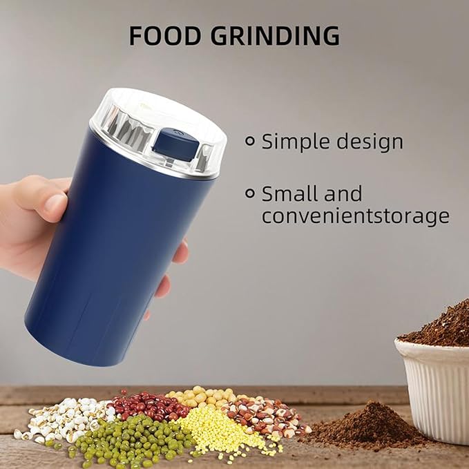 Electric Coffee Grinder, coffeeBean and Spice Grinder,300w powerful power portable With Heavy-DutyStainless Steel Grind Blades