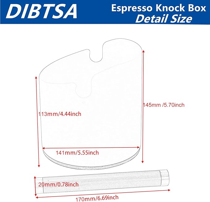 Large Size Coffee Knock Box, Espresso Knock Box Stainless Steel Espresso Machine Accessories with Removable Knock Bar and Non-Slip Base Coffee Grounds Container Bin (Black)
