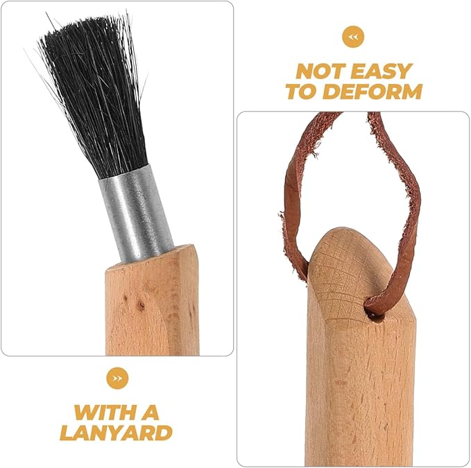 Artibetter Coffee Machine Cleaning Brush - Multi-Functional Wood and Bristle Brush for Thorough Espresso Grinder Maintenance
