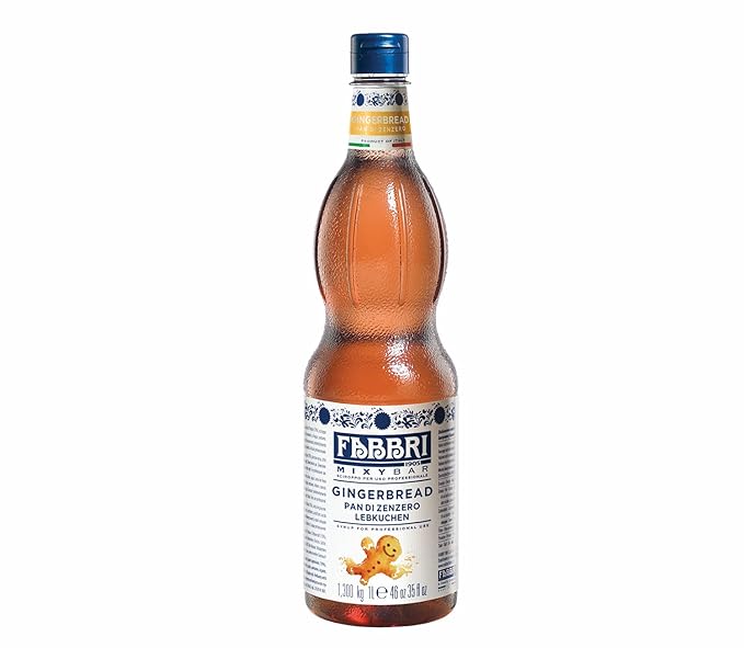 Fabbri Flavoring Syrup, Gingerbread, Made in Italy, 35 fl. oz