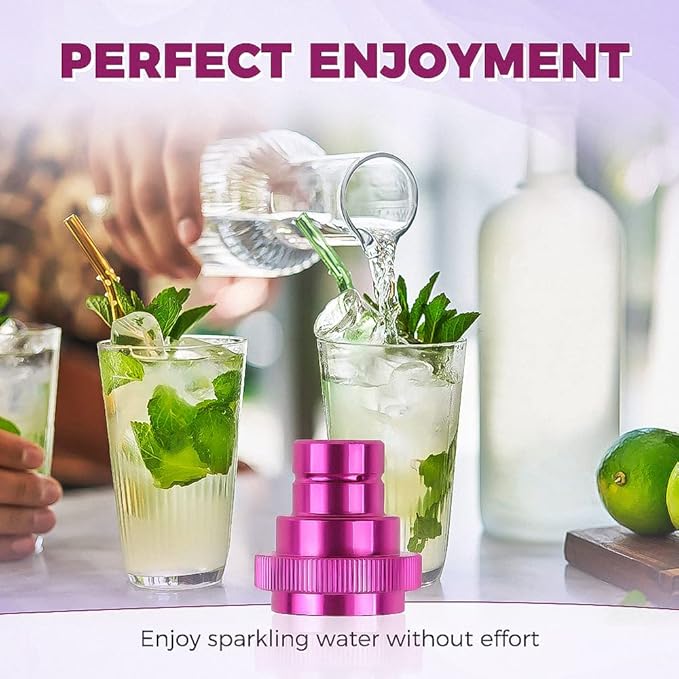 CO2 Quick Adapter for Soda Water Bubbler Compatible with DUO/Terra/Art Sparkling Water Maker, Soda Maker adapter Accessories, Purple